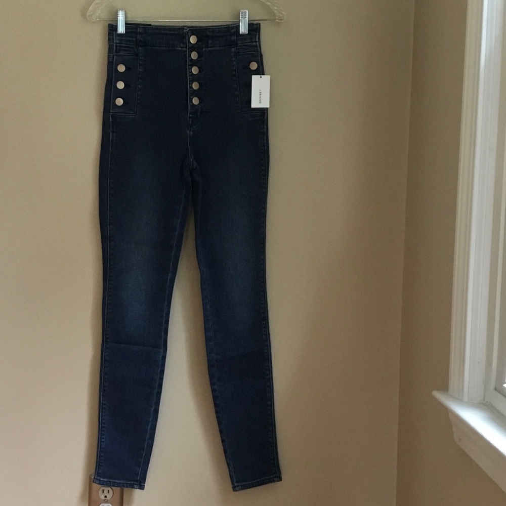 NEW J Brand Natasha Sky High Moxie Button Fly Skinny Jeans Eco Wash - Picture 2 of 11